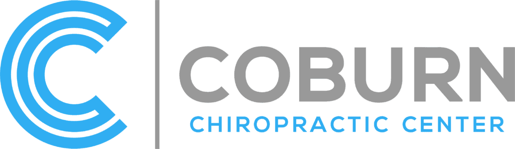 Logo for Coburn Chiropractic Center featuring a large blue stylized letter "C" on the left and the words "Coburn Chiropractic Center" in gray and blue, highlighting expertise in chiropractic care and relief from back pain. - Market Design Team: Define. Structure. Expand.
