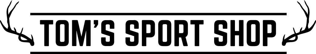 Logo for Tom’s Sport Shop with bold black text between two horizontal black lines, flanked by stylized black antlers on both the left and right sides—perfect for representing Tom’s Sport Shop’s adventurous spirit. - Market Design Team: Define. Structure. Expand.